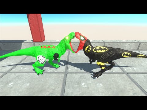 BATSPIDERMAN T-rex Death Fall V2 - Animal Revolt Battle Simulator