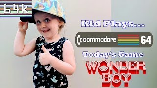 Kid Plays "Wonder Boy" on the Commodore 64