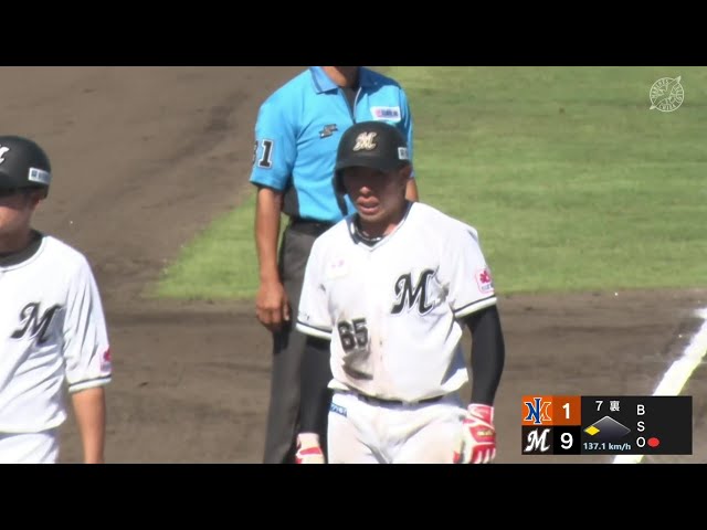 【ファーム】光るバッティングセンス!! マリーンズ・寺地隆成 左中間へタイムリー2ベース!!  2024年6月16日 千葉ロッテマリーンズ 対 オイシックス新潟アルビレックスBC