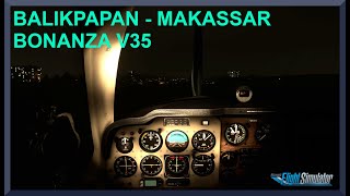 Balikpapan (WALL) to Makassar (WAAA) | Beechcraft Bonanza V35 | MSFS