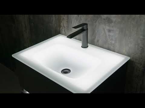 Миниатюра изображения товара Тумба с умывальником Lauter Emma 60 (черный матовый)