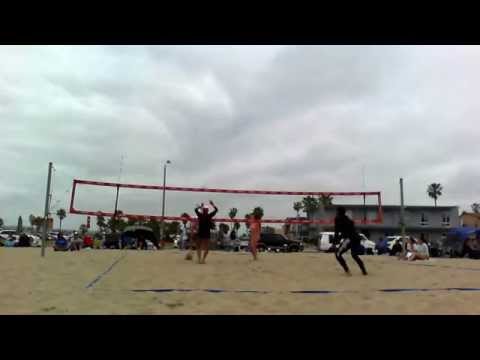 Jourdan Parnell 2015 White Shirt Beach VB Cathedral HS/Wave 18-Jon