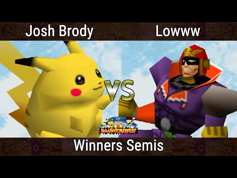 Smashtoberfest 2022 Top 8 - Josh Brody (Pikachu) Vs. Lowww (Falcon) SSB64 Smash Tournament