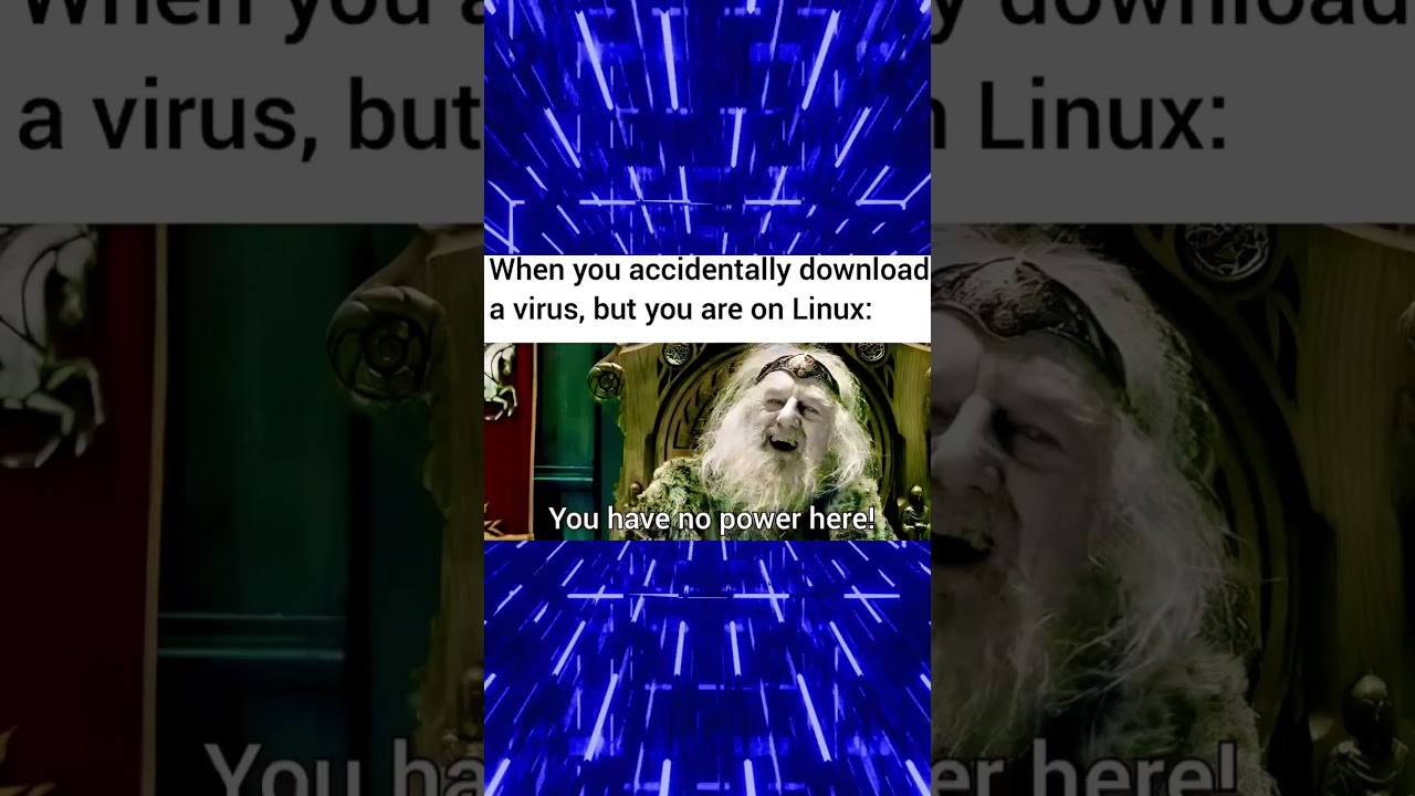 Virus on Linux `Meme 102` #memes #funny #viral #shorts #tech #virus #linux #power #download #windows