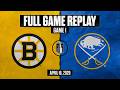 Playoffs RETURN to Buffalo! Bruins vs. Sabres | Full Game Replay | April 19, 2026