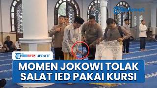 Momen Jokowi Salat Ied di Masjid Al-Bina GBK, Disambut Hangat Jemaah hingga Tolak Salat Pakai Kursi