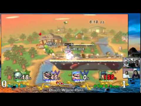 Brawl - Golden Coast - Doubles WF - Sky` & Zex (Blue) vs FOW & Tyrant (Green) - SSBB