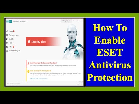 How to enable eset antivirus protection ।। How to enable protection of eset internet security