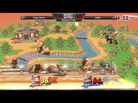 Midwest Mayhem 7 Singles Pools: King James (Diddy Kong) vs. DOM (Fox)