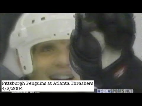 Pittsburgh Penguins at Atlanta Thrashers | 4/2/2004 | Buchberger Gets His First Goal | FULL GAME
