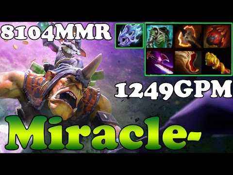 Dota 2 - Miracle- 8104MMR TOP 1 MMR in the World Plays Alchemist 1249GPM - Full Game - Ranked Match