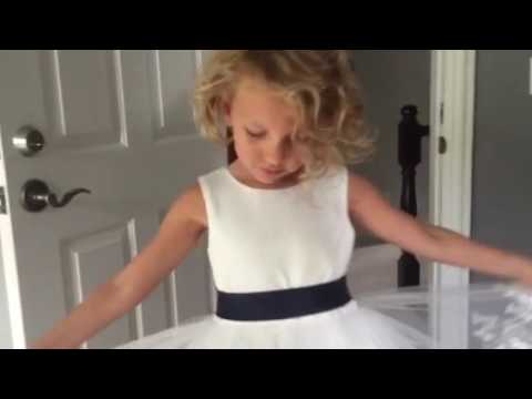 8-18-16 Anna Claire in flower girl dress