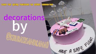 How to make a // cake //  Pakistan going to others countries // very beautiful decoration's