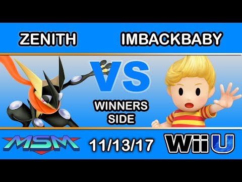 MSM 121 - Zenith (Greninja) Vs. Imbackbaby (Lucas) Winners Side