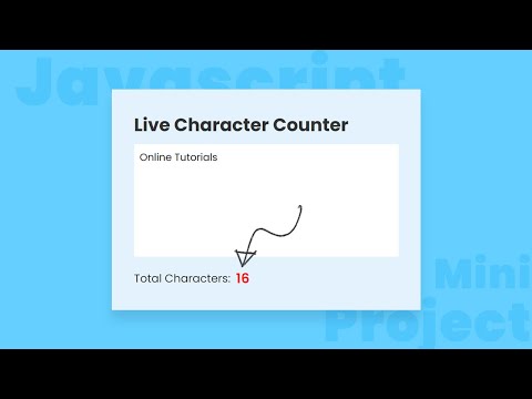 Live Character Counter Using Javascript