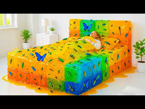 🌈 Which Fascinating Jelly Bed Would You Choose? | Creative Texture Design & Relaxing AI ASMR
