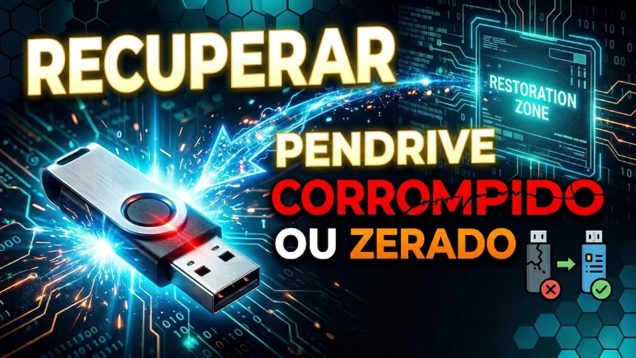 Como Recuperar Pendrive Corrompido ou Zerado