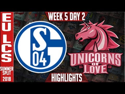 S04 vs UOL Highlights | EU LCS Summer 2018 Week 5 Day 2 | FC SChalke 04 vs Unicorns of Love