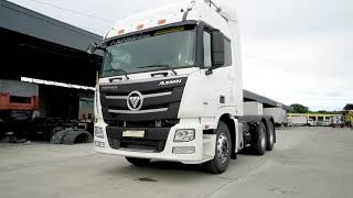 video of FOTON AUMAN R tractor 6X4 container trailers 90T for Africa