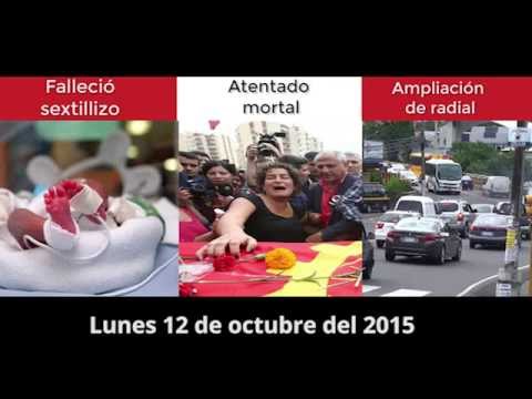 Resumen matutino de noticias, lunes 12 de octubre del 2015