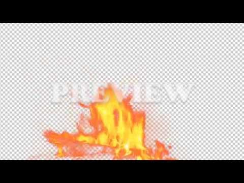 Real Fire Flame 24 - Pre Keyed with Alpha Channel