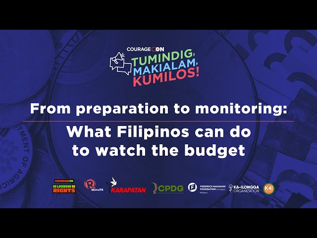 #CourageON: What Filipinos can do to watch the budget