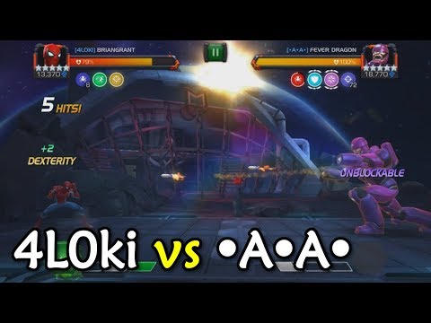 Alliance War: 4L0ki -vs- •A•A• | Vulture, Spark, Blade | Marvel Contest of Champions