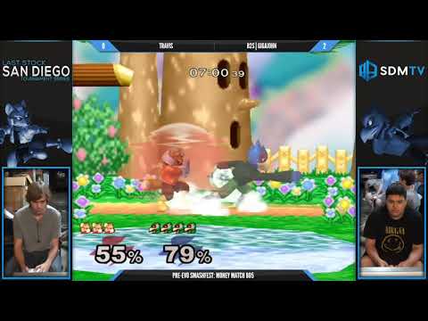 Pre-EVO Smashfest - B2S | Gigajohn (Falco) vs. Travis (Fox) - SSBM $1 Moneymatch - Smash Melee