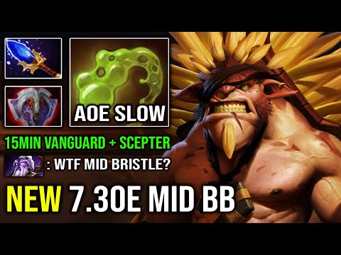 NEW 7.30e Mid Bristle Guide | WTF 15Min Vanguard + Scepter Insane AoE Nasal Goo Slow Dota 2