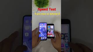 Redmi note 9 pro max vs Iphone 8 / Speed Test #shorts