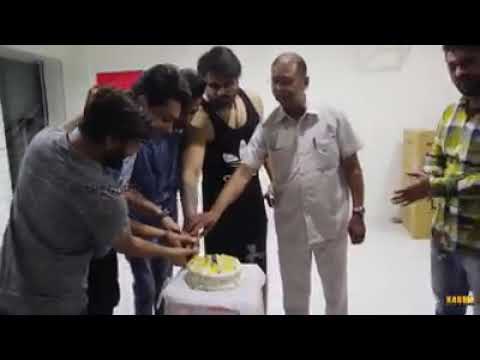 Aatish birthday celebration with karma entertainment team and his father