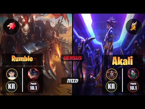 ShowMaker [Predator] RUMBLE (Mid) VS [Fleet Footwork] AKALI - Grandmaster KR Patch 10.1