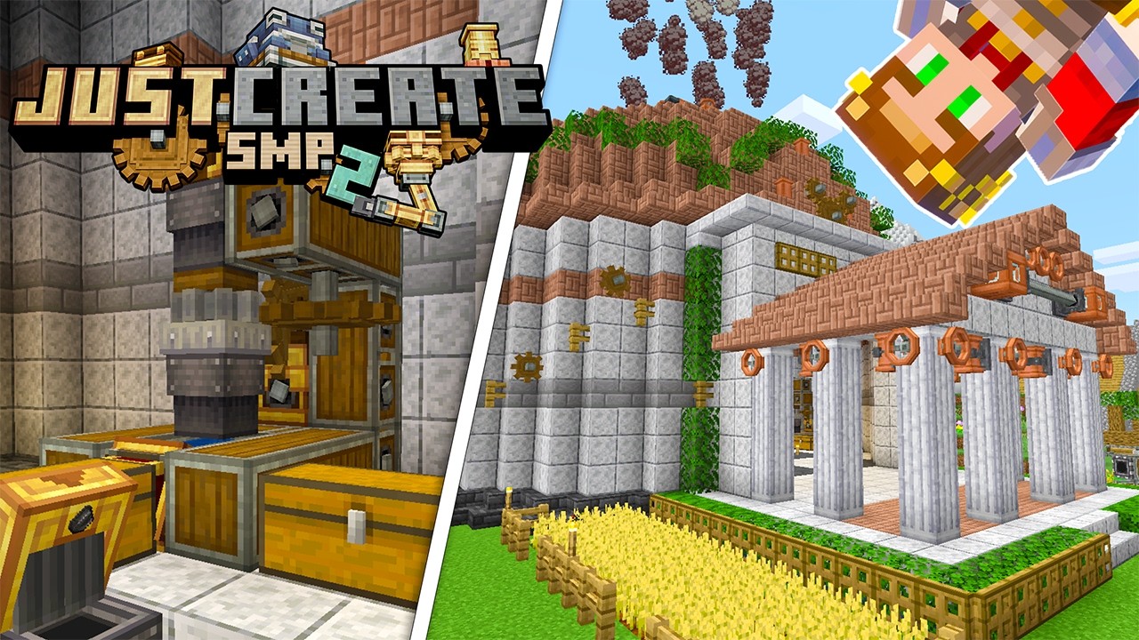 Building a Roman Starter Base in Just Create Season 2 - Minecraft Create Mod