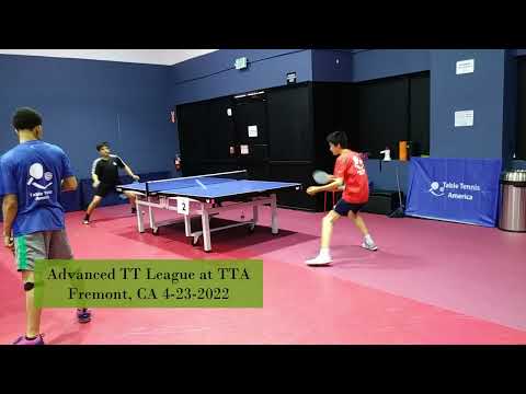 Andy Zhang (1795) vs Arun Sharma (1755) at TTA League on 4-23-2022