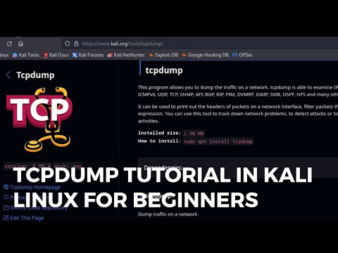Tcpdump Tutorial for Beginners | Kali Linux Tools