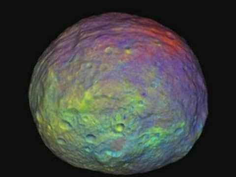 Technicolour asteroid: Nasa release Vesta in colour video
