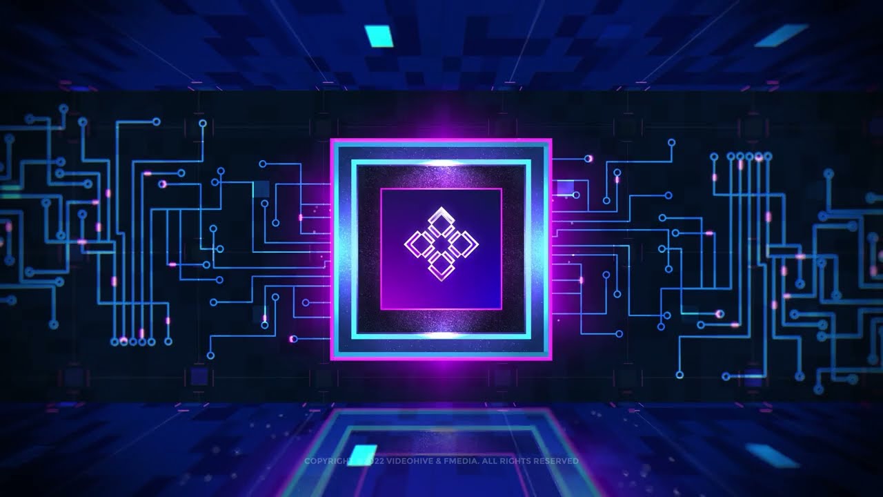 Digital Electric Circuit Logo Reveal 4k