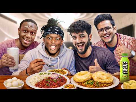 We Made KSI and DEJI eat INDIAN FOOD || Chole bhature 😍
