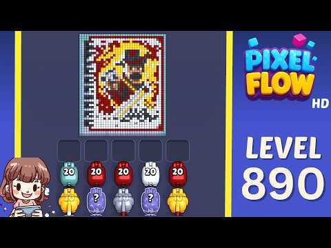 Pixel Flow Level 890 Walkthrough