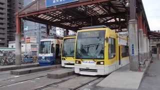 preview picture of video '鹿児島市電1000形ユートラム 鹿児島駅前電停発車 Kagoshima City Tram Type 1000'