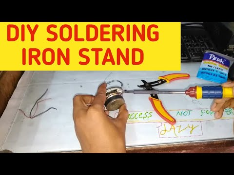 Diy soldering iron stand| home made soldering iron stand