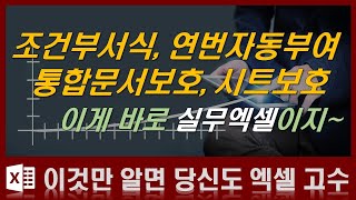 조건부서식, 시트보호, 통합문서보호 기능의 실무적용