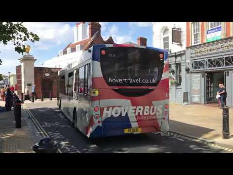 Stagecoach south ADL Enviro 200 36925 departs the hard interchange on the 'Hoverbus'