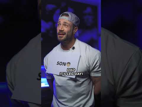 “Dad it’s leg day!😩”