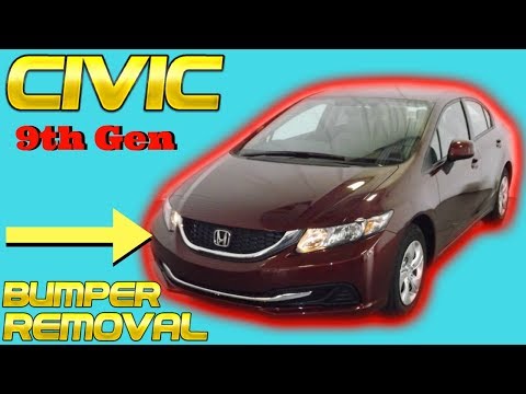 2012 2013 Honda Civic Front Bumper Removal Replacement Install How to Replace Sedan 2Dr