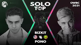 i had the exact same reaction with zero XD（00:07:26 - 00:08:19） - BIZKIT VS PONO | Online World Beatbox Championship 2021 | TOP 16 | SOLO BATTLE