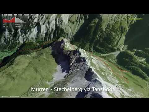 Mürren - Stechelberg via Tanzbodeli ∆ hiking trails ∆ 3d-trail.com/switzerland/