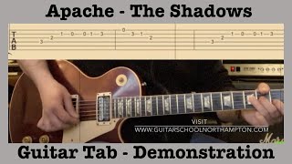 Apache - The Shadows - Guitar Lesson - Tab