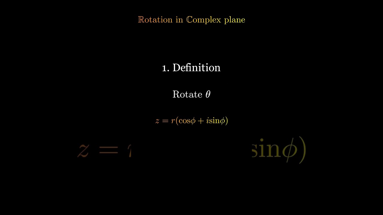 Rotation in complex plane #maths
