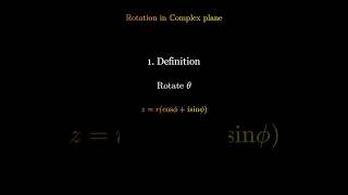 Rotation in complex plane #maths